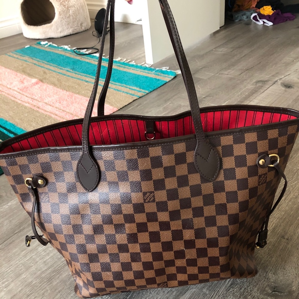 Louis Vuitton Neverfull brown checkered used